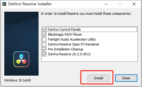 达芬奇20.2安装步骤3